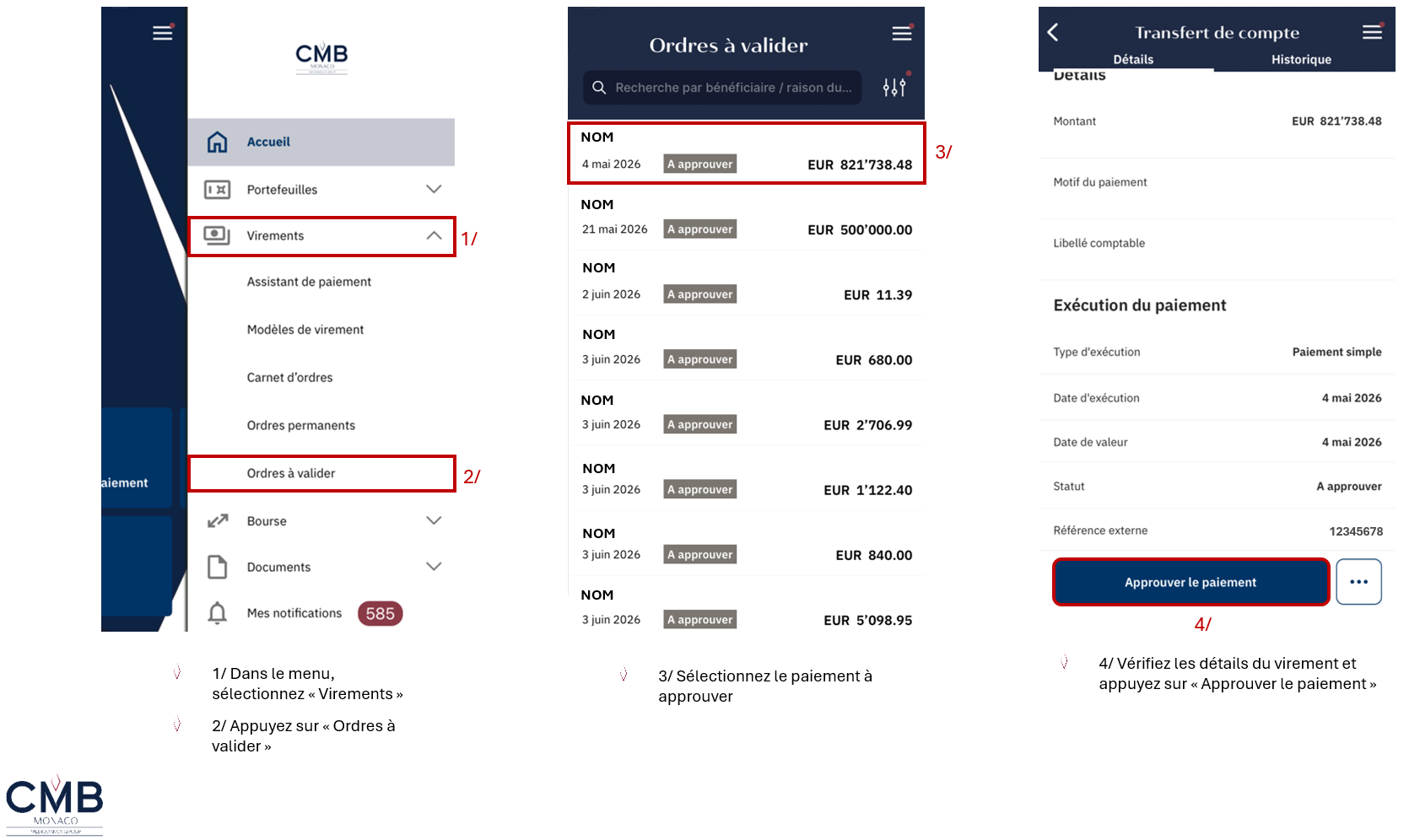 ordres CMB MOBILE